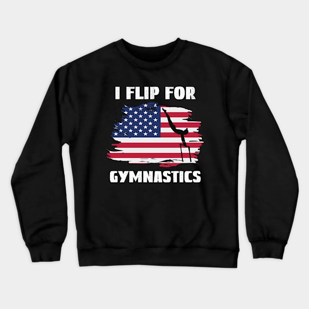 I Flip For Gymnastics, Backflip Crewneck Sweatshirt by Cor Designs